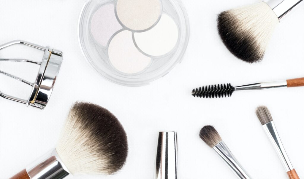 makeup and brushes
