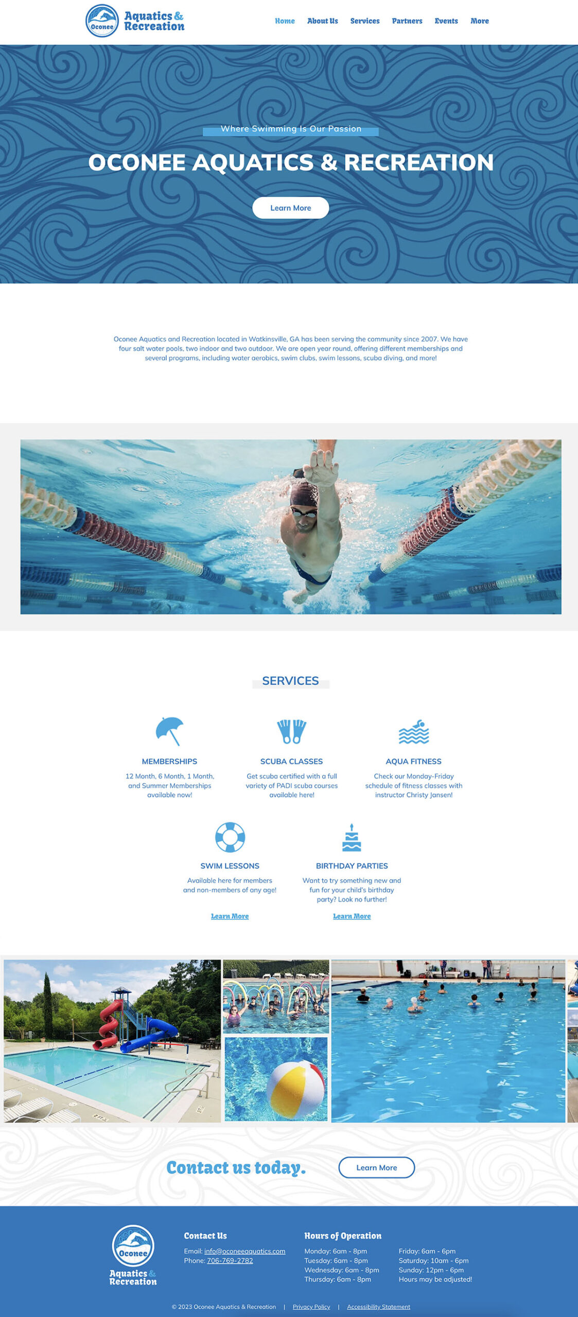 Oconee Aquatics website